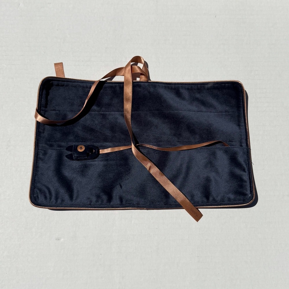 Dyson Heat Resistant Travel Wrap Holder Bag Pouch Black Copper Trim Roll Up Case